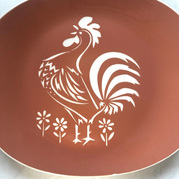 Harkerware vintage Rooster platter 13 1/2” x 11 1/2” - Picture 2 of 9